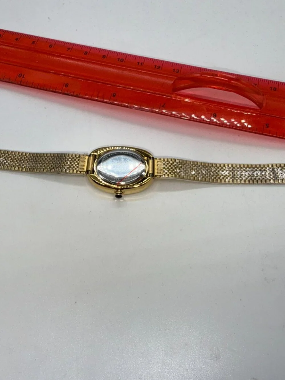 Heaven Mayhem Gold Tone Oval Watch Like New Working